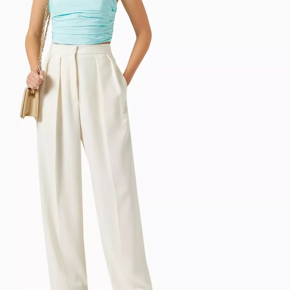 New! Marella Italy Blue Diction1 Strapless Cropped Top 🩵 42 or US Medium NWT! - Picture 5 of 15